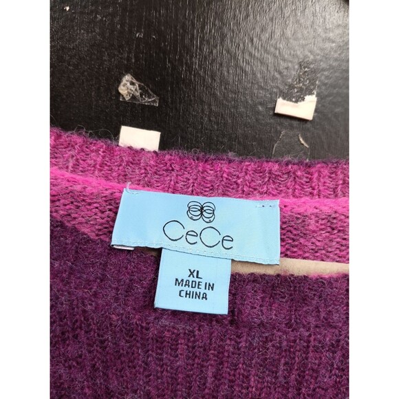 CeCe Purple/Pink Sweater Size XL - Picture 4 of 4